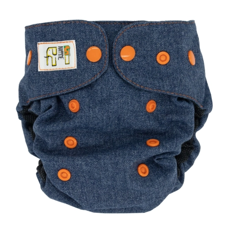 Pieluszka wielorazowa Otulacz Wełniany OS 6–15 kg – Jeans | NappiMe®